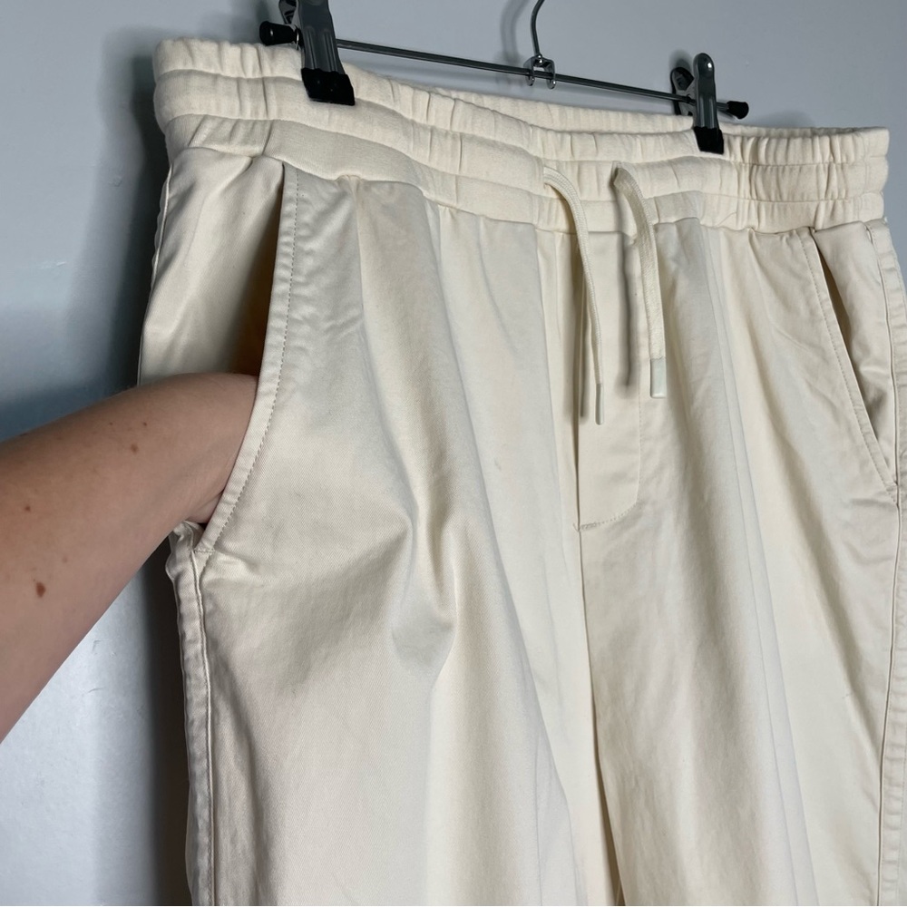 Varley Celita 27.5” Jogger Pants XL Soft Cotton Twill Ivory White Relaxed Fit - Picture 6 of 12